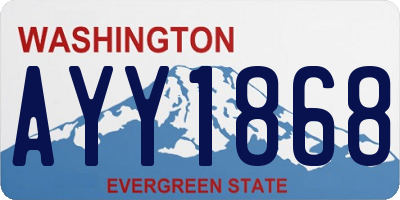 WA license plate AYY1868