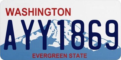 WA license plate AYY1869