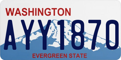 WA license plate AYY1870