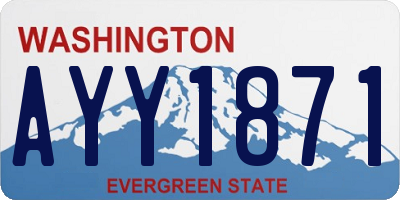 WA license plate AYY1871