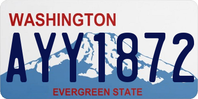 WA license plate AYY1872