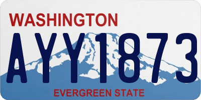 WA license plate AYY1873