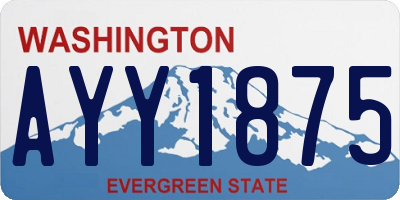 WA license plate AYY1875