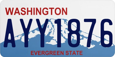 WA license plate AYY1876