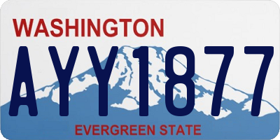 WA license plate AYY1877