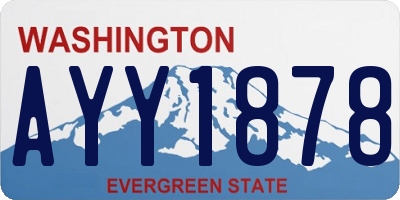 WA license plate AYY1878