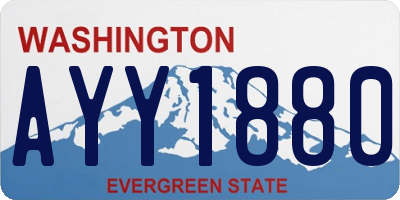 WA license plate AYY1880