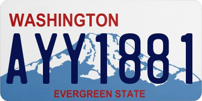 WA license plate AYY1881