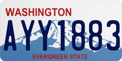 WA license plate AYY1883