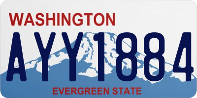 WA license plate AYY1884