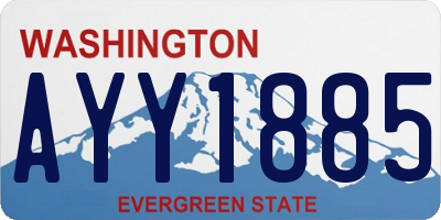 WA license plate AYY1885