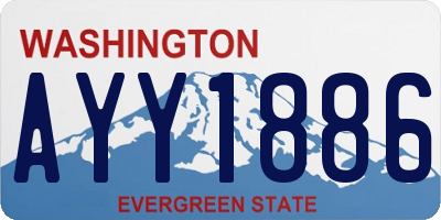 WA license plate AYY1886