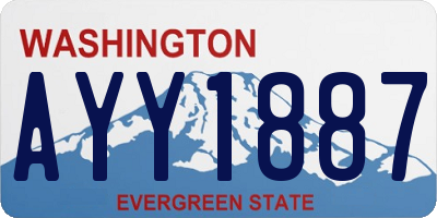 WA license plate AYY1887