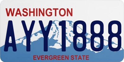 WA license plate AYY1888