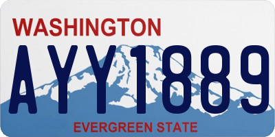 WA license plate AYY1889