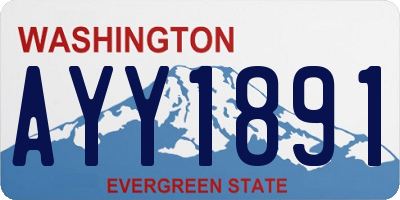 WA license plate AYY1891