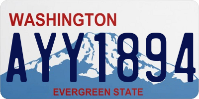 WA license plate AYY1894