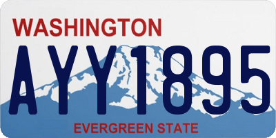 WA license plate AYY1895