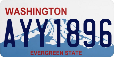 WA license plate AYY1896