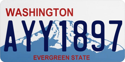 WA license plate AYY1897