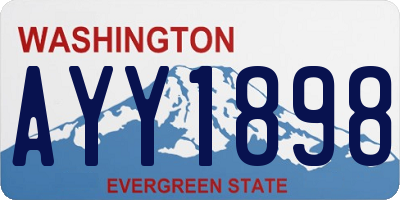 WA license plate AYY1898