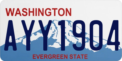 WA license plate AYY1904