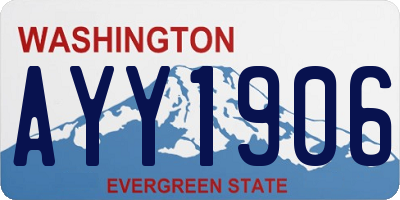 WA license plate AYY1906