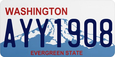 WA license plate AYY1908