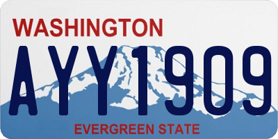 WA license plate AYY1909