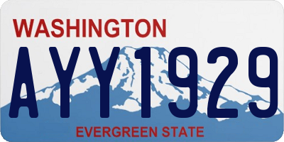 WA license plate AYY1929