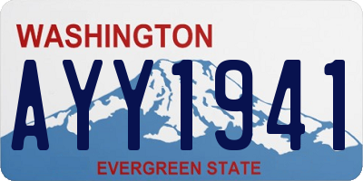 WA license plate AYY1941