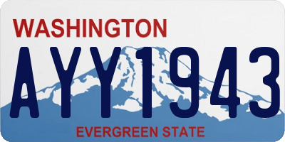 WA license plate AYY1943