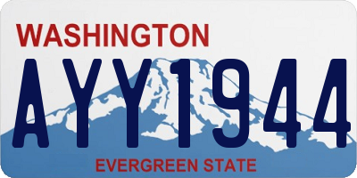 WA license plate AYY1944