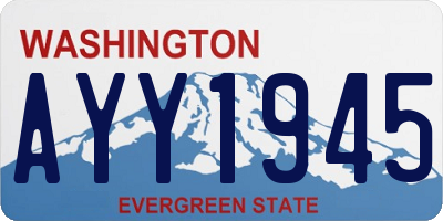 WA license plate AYY1945