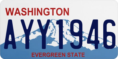 WA license plate AYY1946