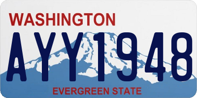 WA license plate AYY1948