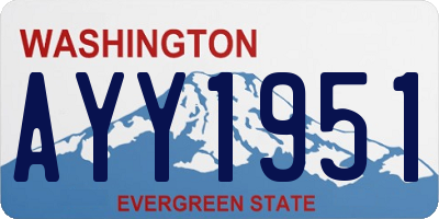 WA license plate AYY1951