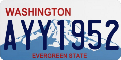 WA license plate AYY1952