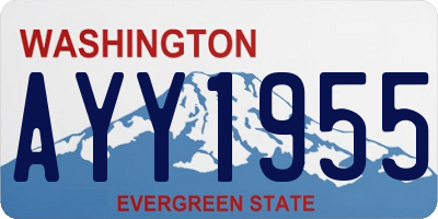 WA license plate AYY1955