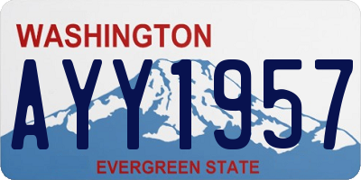 WA license plate AYY1957