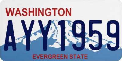 WA license plate AYY1959