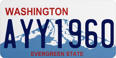 WA license plate AYY1960