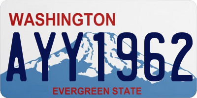 WA license plate AYY1962