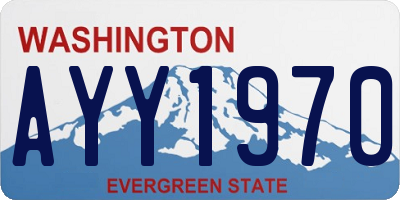 WA license plate AYY1970