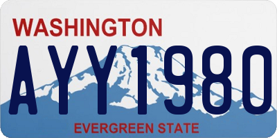 WA license plate AYY1980