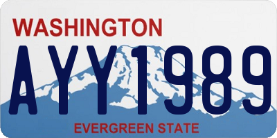 WA license plate AYY1989