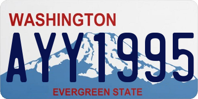 WA license plate AYY1995