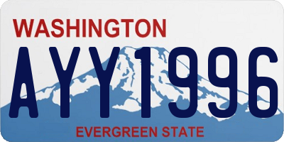 WA license plate AYY1996