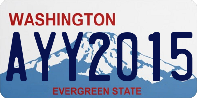 WA license plate AYY2015