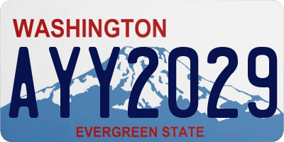 WA license plate AYY2029